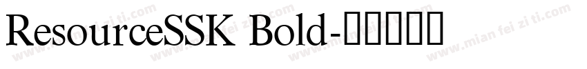 ResourceSSK Bold字体转换